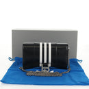 BALENCIAGA Adidas collaboration Chain Bag Leather Black 656050 Auth mr1601M-12