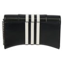 BALENCIAGA Adidas collaboration Chain Bag Leather Black 656050 Auth mr1601M-2