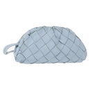 BOTTEGA VENETA INTRECCIATO Mini The Pouch Leather Light Blue Auth mr1604-1
