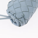 BOTTEGA VENETA INTRECCIATO Mini The Pouch Leather Light Blue Auth mr1604-15