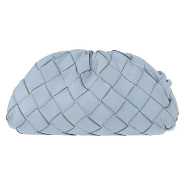 BOTTEGA VENETA INTRECCIATO Mini The Pouch Leather Light Blue Auth mr1604 - 0