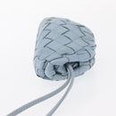 BOTTEGA VENETA INTRECCIATO Mini The Pouch Leather Light Blue Auth mr1604-3