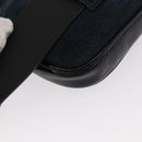 GUCCI Sherry Line Waist Bag Suede Enamel Navy gold 519308 Auth mr1606-13