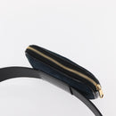 GUCCI Sherry Line Waist Bag Suede Enamel Navy gold 519308 Auth mr1606-6
