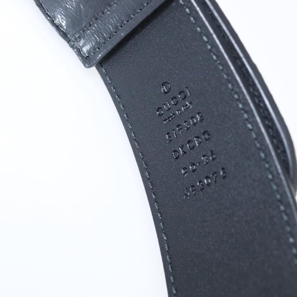 GUCCI Sherry Line Waist Bag Suede Enamel Navy gold 519308 Auth mr1606