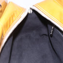 CHANEL Chain Shoulder Bag Patent leather Yellow Silver CC Auth mr1607-19