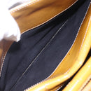 CHANEL Chain Shoulder Bag Patent leather Yellow Silver CC Auth mr1607-22