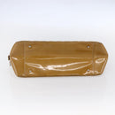 CHANEL Chain Shoulder Bag Patent leather Yellow Silver CC Auth mr1607-9