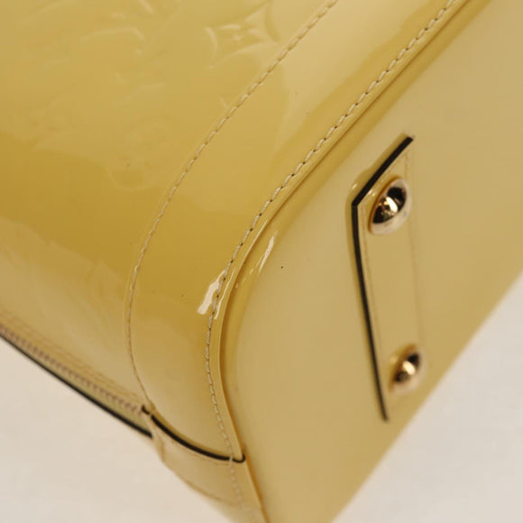 LOUIS VUITTON Monogram Vernis Alma PM Bag Yellow Citrin M90101 LV Auth mr1608A