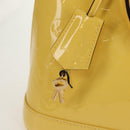 LOUIS VUITTON Monogram Vernis Alma PM Bag Yellow Citrin M90101 LV Auth mr1608A-8
