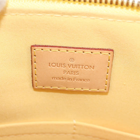 LOUIS VUITTON Monogram Vernis Alma PM Bag Yellow Citrin M90101 LV Auth mr1608A
