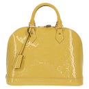 LOUIS VUITTON Monogram Vernis Alma PM Bag Yellow Citrin M90101 LV Auth mr1608A-13