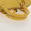LOUIS VUITTON Monogram Vernis Alma PM Bag Yellow Citrin M90101 LV Auth mr1608A-7