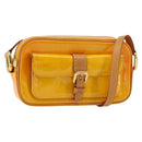 LOUIS VUITTON Monogram Vernis Christy MM Shoulder Bag Jaune M91108 Auth mr1610-1