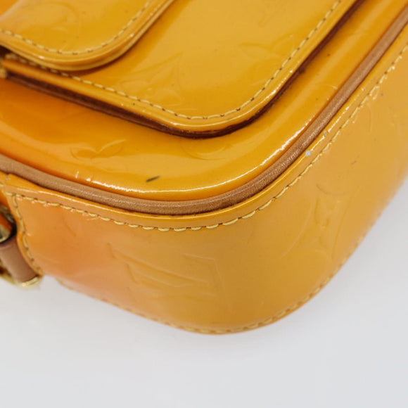 LOUIS VUITTON Monogram Vernis Christy MM Shoulder Bag Jaune M91108 Auth mr1610