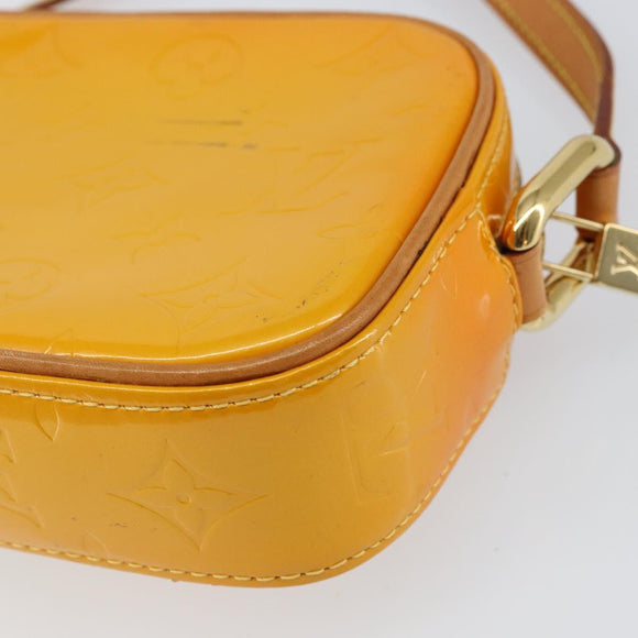 LOUIS VUITTON Monogram Vernis Christy MM Shoulder Bag Jaune M91108 Auth mr1610