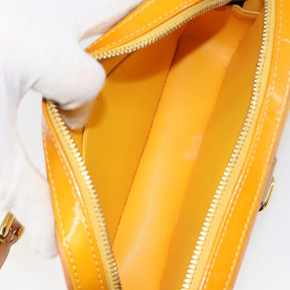 LOUIS VUITTON Monogram Vernis Christy MM Shoulder Bag Jaune M91108 Auth mr1610