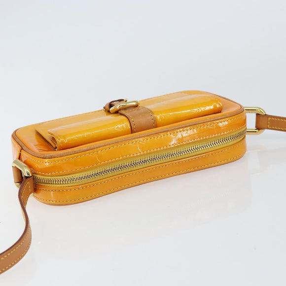 LOUIS VUITTON Monogram Vernis Christy MM Shoulder Bag Jaune M91108 Auth mr1610