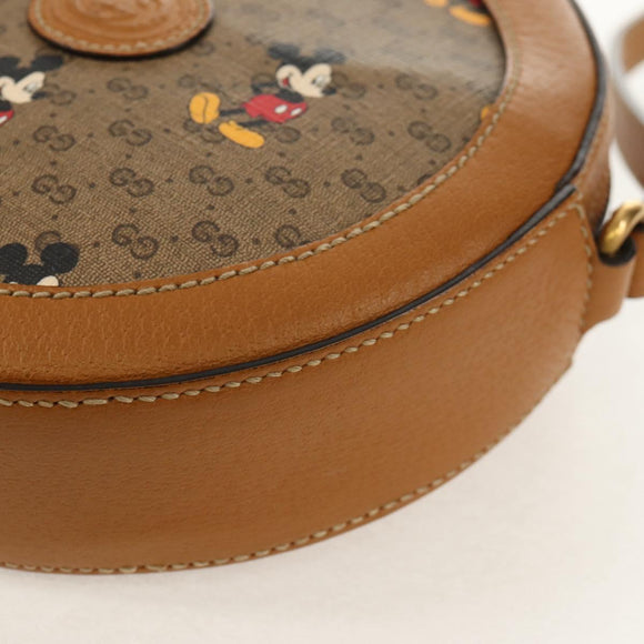 GUCCI Micro GG Supreme Disney Collaboration Bag PVC Beige 603938 Auth mr1612A