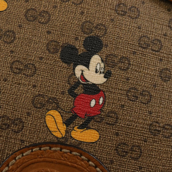 GUCCI Micro GG Supreme Disney Collaboration Bag PVC Beige 603938 Auth mr1612A