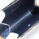 Christian Dior Trotter Canvas Mini Clutch Bag Navy Gold Auth mr1614-14