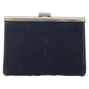 Christian Dior Trotter Canvas Mini Clutch Bag Navy Gold Auth mr1614-3