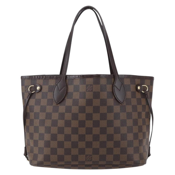 LOUIS VUITTON Damier Ebene Neverfull PM Tote Bag N51109 LV Auth mr1616