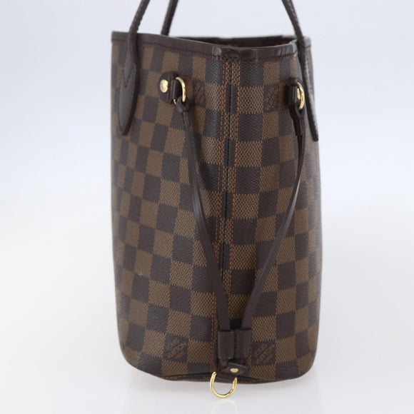 LOUIS VUITTON Damier Ebene Neverfull PM Tote Bag N51109 LV Auth mr1616