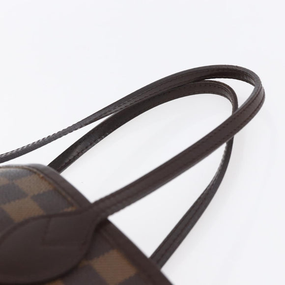 LOUIS VUITTON Damier Ebene Neverfull PM Tote Bag N51109 LV Auth mr1616
