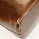 LOUIS VUITTON Monogram Vernis Houston Hand Bag Bronze M91122 LV Auth mr1617V-17