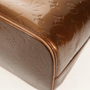 LOUIS VUITTON Monogram Vernis Houston Hand Bag Bronze M91122 LV Auth mr1617V-18