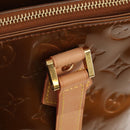 LOUIS VUITTON Monogram Vernis Houston Hand Bag Bronze M91122 LV Auth mr1617V-8