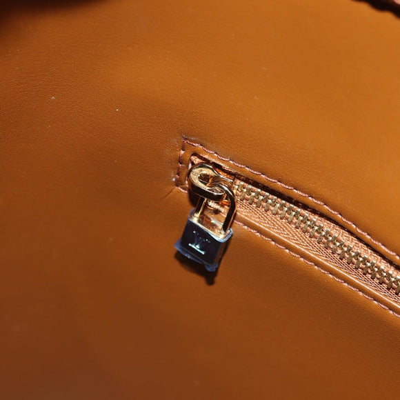 LOUIS VUITTON Monogram Vernis Houston Hand Bag Bronze M91122 LV Auth mr1617V