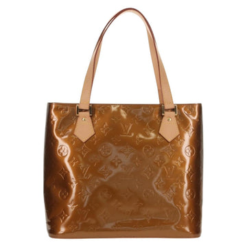 LOUIS VUITTON Monogram Vernis Houston Hand Bag Bronze M91122 LV Auth mr1617V - 0