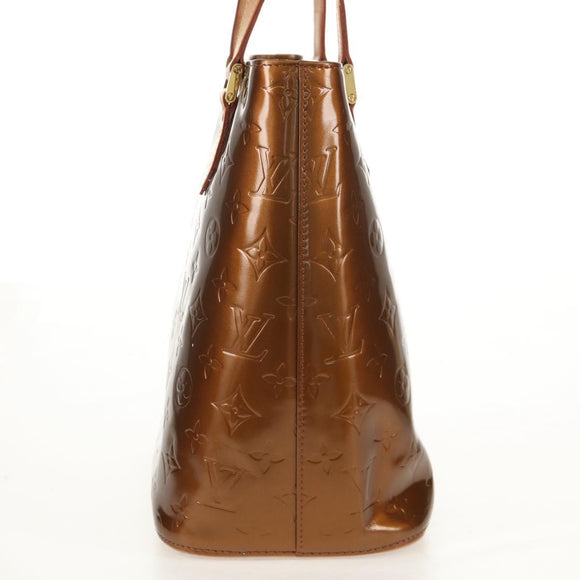 LOUIS VUITTON Monogram Vernis Houston Hand Bag Bronze M91122 LV Auth mr1617V