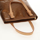 LOUIS VUITTON Monogram Vernis Houston Hand Bag Bronze M91122 LV Auth mr1617V-6