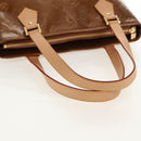 LOUIS VUITTON Monogram Vernis Houston Hand Bag Bronze M91122 LV Auth mr1617V-7