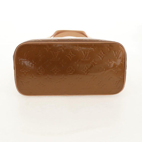 LOUIS VUITTON Monogram Vernis Houston Hand Bag Bronze M91122 LV Auth mr1617V