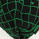 BOTTEGA VENETA Hand Bag Canvas 2way Green Black Silver Auth mr1618M-14