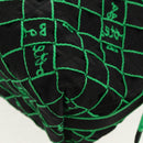 BOTTEGA VENETA Hand Bag Canvas 2way Green Black Silver Auth mr1618M-16