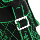 BOTTEGA VENETA Hand Bag Canvas 2way Green Black Silver Auth mr1618M-18