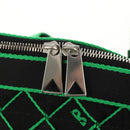BOTTEGA VENETA Hand Bag Canvas 2way Green Black Silver Auth mr1618M-19