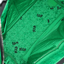 BOTTEGA VENETA Hand Bag Canvas 2way Green Black Silver Auth mr1618M-20