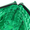 BOTTEGA VENETA Hand Bag Canvas 2way Green Black Silver Auth mr1618M-21