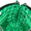 BOTTEGA VENETA Hand Bag Canvas 2way Green Black Silver Auth mr1618M-22