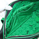 BOTTEGA VENETA Hand Bag Canvas 2way Green Black Silver Auth mr1618M-23