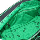 BOTTEGA VENETA Hand Bag Canvas 2way Green Black Silver Auth mr1618M-25