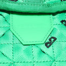 BOTTEGA VENETA Hand Bag Canvas 2way Green Black Silver Auth mr1618M-28