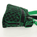 BOTTEGA VENETA Hand Bag Canvas 2way Green Black Silver Auth mr1618M-5