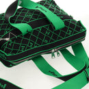 BOTTEGA VENETA Hand Bag Canvas 2way Green Black Silver Auth mr1618M-6